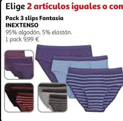 Oferta de Inextenso - Pack 3 Slips Fantasía por 9,99€ en Alcampo