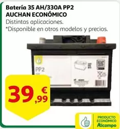 Oferta de Auchan - Batería 35 Ah/330a Pp2 por 39,99€ en Alcampo