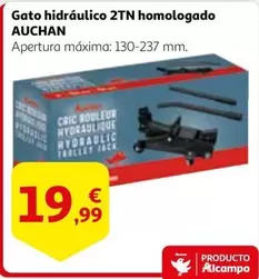 Oferta de Auchan - Gato Hidraulico 2TN Homologado por 19,99€ en Alcampo