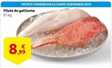 Oferta de Filete De Gallineta por 8,99€ en Alcampo