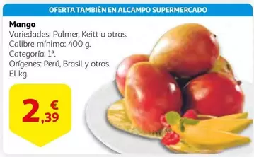 Oferta de Mango - Mango por 2,39€ en Alcampo