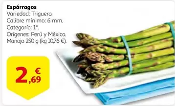 Oferta de Esparragos por 2,69€ en Alcampo