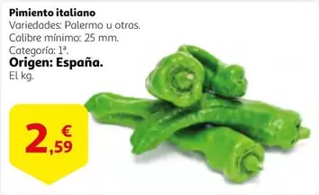 Oferta de Pimiento Italiano por 2,59€ en Alcampo