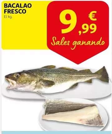 Oferta de Bacalao Fresco por 9,99€ en Alcampo