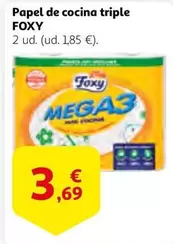 Oferta de Foxy - Papel De Cocina Triple por 3,69€ en Alcampo