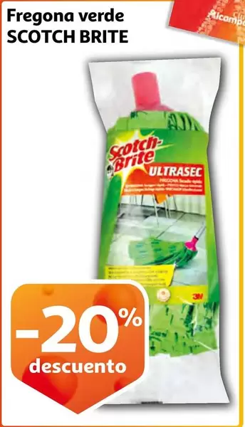 Oferta de Scotch Brite - Fregona Verde en Alcampo