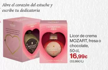 Oferta de Mozart - Licor De Crema Fresa O Chocolate por 16,99€ en Supercor