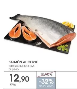 Oferta de Origen - Salmón Al Corte por 12,9€ en Supermercados Plaza