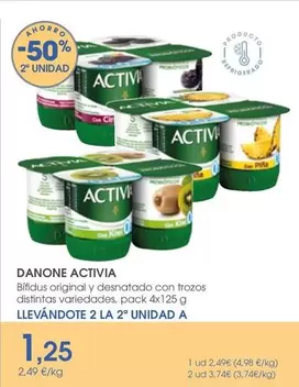 Oferta de Activa - Bifidus Original Y Desnatado Con Trozos Dishwas por 2,49€ en Supermercados Plaza