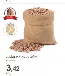 Oferta de Judias Pintas De Leon por 3,42€ en Supermercados Plaza