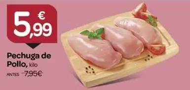 Oferta de Pechuga De Pollo por 5,99€ en Supermercados El Jamón