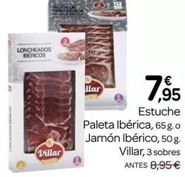 Oferta de Villar - Estuche Paleta Iberica por 7,95€ en Supermercados El Jamón