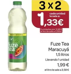 Oferta de Fuze Tea - Maracuyá por 1,99€ en Supermercados El Jamón