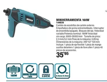 Oferta de Wesco - Miniherramienta 160W  por 35,95€ en Ferrcash