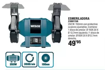 Oferta de Wesco - Esmeriladora  por 49,95€ en Ferrcash