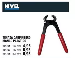 Oferta de Nivel - Tenaza Carpintero Mango Plastico por 4,95€ en Ferrcash