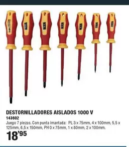 Oferta de Nivel - Destornilladores 1000 V por 18,95€ en Ferrcash