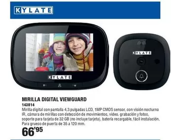 Oferta de Kylate - Mirilla Digital Viewguard  por 66,95€ en Ferrcash