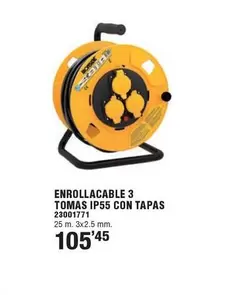 Oferta de Enrollacable 3 Tomas Con Tapas por 105,45€ en Ferrcash