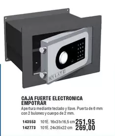 Oferta de Kylate - Caja Fuerte Electronica Empotrar por 251,95€ en Ferrcash