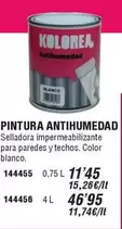 Oferta de Kolorea - Pintura Antihumedad por 11,45€ en Ferrcash