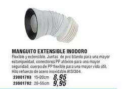 Oferta de Manguito Extensible Inodoro por 8,95€ en Ferrcash