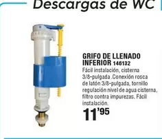 Oferta de Grifo De Llenado Inferior 146132 por 11,95€ en Ferrcash