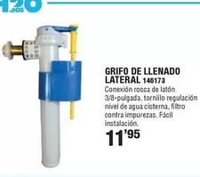 Oferta de Grifo De Llenado Lateral por 11,95€ en Ferrcash