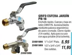 Oferta de Grifo Esfera Jardín PN-16 por 5,95€ en Ferrcash