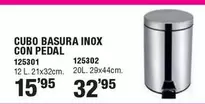 Oferta de Cubo Basura Inox Con Pedal por 15,95€ en Ferrcash