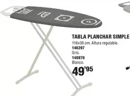 Oferta de Ambit - Tabla Planchar Simple por 49,95€ en Ferrcash