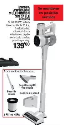 Oferta de Ambit - Escoba Aspirador Multifuncion Sin Cable por 139€ en Ferrcash