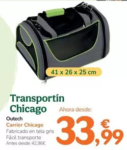 Oferta de Outech - Transportin Chicago por 33,99€ en Tiendanimal