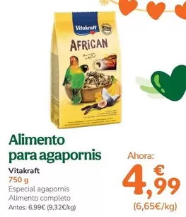 Oferta de Vitakraft - Alimento Para Agapornis por 4,99€ en Tiendanimal