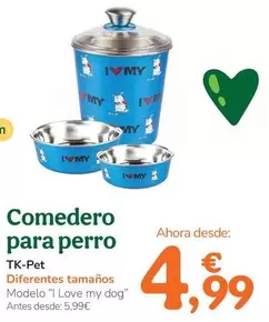 Oferta de Tk-Pet - Comedero Para Perros por 4,99€ en Tiendanimal