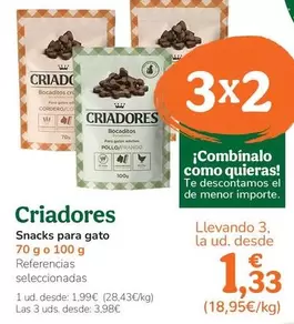 Oferta de Bocaditos - Snacks Para Gato por 1,99€ en Tiendanimal