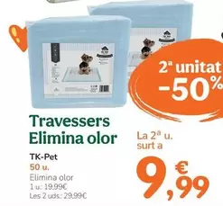 Oferta de Tk-Pet - Travessers Elimina Olor por 19,99€ en Tiendanimal