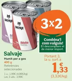 Oferta de Salvaje - Humit Per A Gos por 1,99€ en Tiendanimal