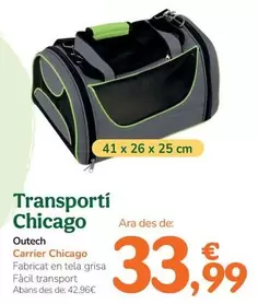 Oferta de Outech - Transporti Chicago por 33,99€ en Tiendanimal