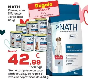 Oferta de Nath - Pienso Perro por 42,99€ en Kiwoko