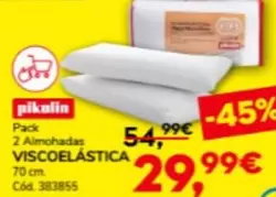 Oferta de Pikolin - 2 Almohadas Viscoelástica por 29,99€ en Conforama