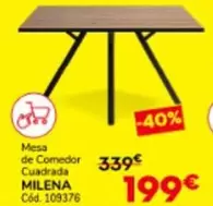 Oferta de Mesa De Comedor Cuadrada por 199€ en Conforama