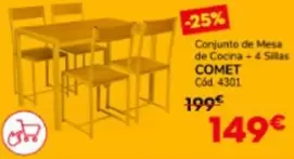 Oferta de Conjunto De Mesa De Cocina + 4 Sillas por 149€ en Conforama