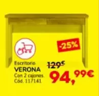 Oferta de Verona - Escritorio Verona por 94,99€ en Conforama