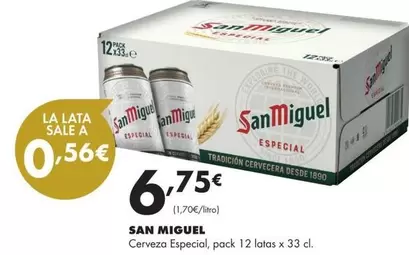 Oferta de San Miguel - Cerveza Especial por 6,75€ en Supermercados Lupa