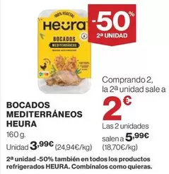 Oferta de Heura - Bocados Mediterráneos por 3,99€ en Supercor