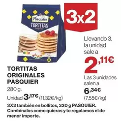 Oferta de Pasquier - Tortitas Originales por 3,17€ en Supercor