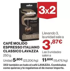 Oferta de Lavazza - Café Molido Espresso Italiano Classico por 5,8€ en Supercor