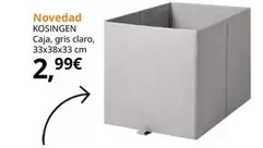 Oferta de Kosingen - Caja, Gris Claro, 33x38x33 Cm por 2,99€ en IKEA