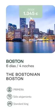 Oferta de Boston - The Bostonian Boston por 1345€ en Tui Travel PLC